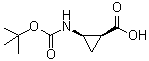 (1S,2R)-2-[[(1,1-Dimethylethoxy)carbonyl]amino]cyclopropanecarboxylic acid molecular structure (CAS 1415964-02-1)