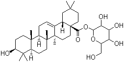 齐墩果酸 beta-D-吡喃葡萄糖基酯分子结构 (CAS 14162-53-9)
