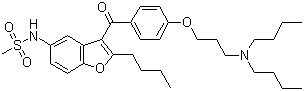 Dronedarone molecular structure (CAS 141626-36-0)