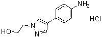4-(4-Aminophenyl)-1H-pyrazole-1-ethanol hydrochloride (1:1) molecular structure (CAS 1416372-32-1)