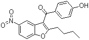 (2-Butyl-5-nitrobenzofuran-3-yl)(4-hydroxyphenyl)methanone molecular structure (CAS 141645-16-1)