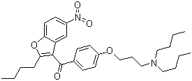 (2-Butyl-5-nitro-3-benzofuranyl)[4-[3-(dibutylamino)propoxy]phenyl]methanone molecular structure (CAS 141645-23-0)