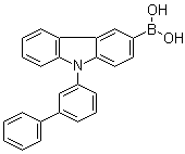 (9-[1,1'-Biphenyl]-3-yl-9H-carbazol-3-yl)boronic acid molecular structure (CAS 1416814-68-0)
