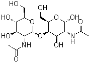 2-(乙酰氨基)-4-O-[2-(乙酰氨基)-2-脱氧-alpha-D-吡喃葡萄糖基]-2-脱氧-alpha-D-吡喃半乳糖分子结构 (CAS 141725-02-2)