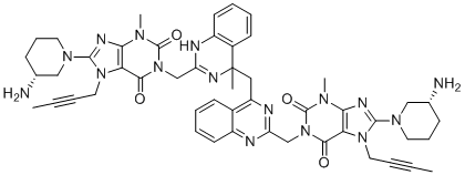 Linagliptin Methyldimer molecular structure (CAS 1418133-47-7)