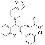 (alphaS)-alpha-(2-Chlorophenyl)-6,7-dihydro-thieno[3,2-c]pyridine-5(4H)-acetic acid (1R)-1-(2-chlorophenyl)-2-methoxy-2-oxoethyl ester molecular structure (CAS 1421283-60-4)