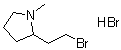 2-(2-溴乙基)-1-甲基-吡咯烷氢溴酸盐分子结构 (CAS 1421601-96-8)