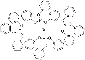 四(亚磷酸三苯酯)镍分子结构 (CAS 14221-00-2)