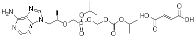(8R)-9-(6-Amino-9H-purin-9-yl)-8-methyl-5-(1-methylethoxy)-2,4,7-trioxa-5-phosphanonanoic acid 1-methylethyl ester 5-oxide 2-butenedioate (1:1) molecular structure (CAS 1422284-15-8)