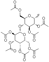 alpha-乳糖基氟化物七乙酸酯分子结构 (CAS 14227-57-7)