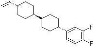 反,反-4-(3,4-二氟苯基)-4'-乙烯基联二环己烷分子结构 (CAS 142400-92-8)