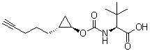 3-甲基-N-[[[(1R,2R)-2-(4-戊炔-1-基)环丙基]氧基]羰基]-L-缬氨酸分子结构 (CAS 1425038-19-2)