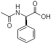 (2R)-乙酰氨基-2-苯乙酸分子结构 (CAS 14257-84-2)