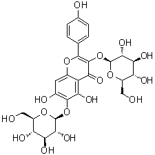 6-Hydroxykaempferol 3,6-diglucoside molecular structure (CAS 142674-16-6)
