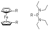 1,1'-双[双(二乙基氨基)膦基]二茂铁分子结构 (CAS 142691-71-2)