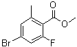 4-溴-2-氟-6-甲基苯甲酸甲酯分子结构 (CAS 1427409-40-2)