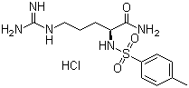 N-对甲苯磺酰基-L-精氨酰胺盐酸盐分子结构 (CAS 14279-64-2)
