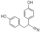 4-羟基-alpha-(4-羟基苯基)苯丙腈分子结构 (CAS 1428-67-7)