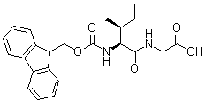 N-芴甲氧羰基-L-异亮氨酰甘氨酸分子结构 (CAS 142810-18-2)