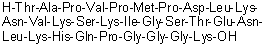 L-Threonyl-L-alanyl-L-prolyl-L-valyl-L-prolyl-L-methionyl-L-prolyl-L-alpha-aspartyl-L-leucyl-L-lysyl-L-asparaginyl-L-valyl-L-lysyl-L-seryl-L-lysyl-L-isoleucylglycyl-L-seryl-L-threonyl-L-alpha-glutamyl-L-asparaginyl-L-leucyl-L-lysyl-L-histidyl-L-glutaminyl-L-prolylglycylglycylglycyl-L-lysine molecular structure (CAS 1428134-39-7)