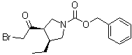 (3R,4S)-3-(2-溴乙酰基)-4-乙基-1-吡咯烷羧酸苄酯分子结构 (CAS 1428243-26-8)