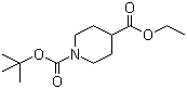 Ethyl N-Boc-piperidine-4-carboxylate molecular structure (CAS 142851-03-4)
