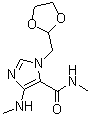 1-(1,3-Dioxolan-2-ylmethyl)-N-methyl-4-(methylamino)-1H-imidazole-5-carboxamide molecular structure (CAS 1429636-74-7)