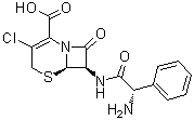 [6R-[6alpha,7beta(S*)]]-7-[(氨基苯基乙酰基)氨基]-3-氯-8-氧代-5-硫杂-1-氮杂双环[4.2.0]辛-2-烯-2-羧酸分子结构 (CAS 143059-69-2)