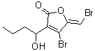 4-溴-5-(溴亚甲基)-3-(1-羟基丁基)-2(5H)-呋喃酮分子结构 (CAS 143140-80-1)