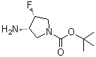 (3R,4S)-rel-3-Amino-4-fluoro-1-pyrrolidinecarboxylic acid 1,1-dimethylethyl ester molecular structure (CAS 1431720-86-3)