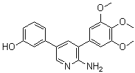 3-[6-氨基-5-(3,4,5-三甲氧基苯基)-3-吡啶基]苯酚分子结构 (CAS 1431985-92-0)