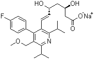 西立伐他汀钠分子结构 (CAS 143201-11-0)