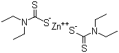 二乙基二硫代氨基甲酸锌分子结构 (CAS 14324-55-1)