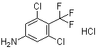 3,5-二氯-4-(三氟甲基)苯胺盐酸盐分子结构 (CAS 1432795-16-8)