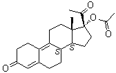17-羟基-19-去甲孕甾-4,9-二烯-3,20-二酮乙酸酯分子结构 (CAS 14340-04-6)