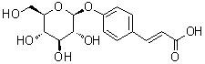 3-[4-(beta-D-吡喃葡萄糖基氧基)苯基]-2-丙烯酸分子结构 (CAS 14364-05-7)