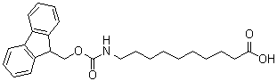 10-[[芴甲氧羰基]氨基]癸酸分子结构 (CAS 143688-82-8)