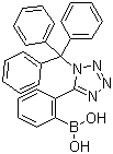 2-(1-三苯甲基-1H-四氮唑-5-基)苯硼酸分子结构 (CAS 143722-25-2)