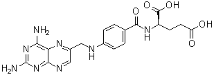 N-[4-[[(2,4-二氨基-6-蝶啶基)甲基]氨基]苯甲酰基]-D-谷氨酸分子结构 (CAS 143873-72-7)