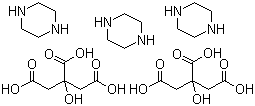 哌嗪柠檬酸盐分子结构 (CAS 144-29-6)