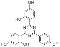 4,4'-[6-(4-甲氧基苯基)-1,3,5-三嗪-2,4-二基]双-1,3-苯二酚分子结构 (CAS 1440-00-2)