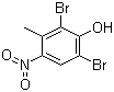 2,6-二溴-3-甲基-4-硝基苯酚分子结构 (CAS 14401-03-7)