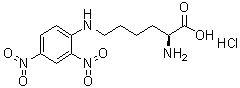 N6-(2,4-二硝基苯基)-L-赖氨酸盐酸盐分子结构 (CAS 14401-10-6)