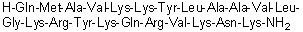 L-Glutaminyl-L-methionyl-L-alanyl-L-valyl-L-lysyl-L-lysyl-L-tyrosyl-L-leucyl-L-alanyl-L-alanyl-L-valyl-L-leucylglycyl-L-lysyl-L-arginyl-L-tyrosyl-L-lysyl-L-glutaminyl-L-arginyl-L-valyl-L-lysyl-L-asparaginyl-L-lysinamide molecular structure (CAS 144025-82-1)
