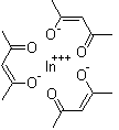 三(乙酰基丙酮)铟分子结构 (CAS 14405-45-9)