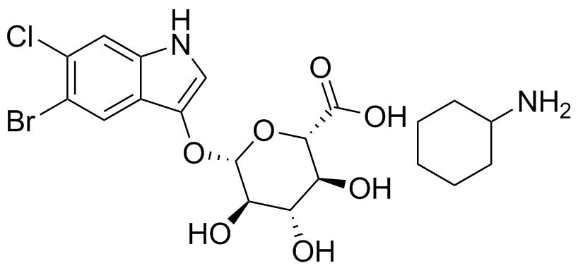 5-Bromo-6-chloro-3-indolyl-D-glucuronide cyclohexylammonium salt molecular structure (CAS 144110-43-0)