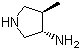 (3S,4R)-4-甲基-3-氨基吡咯烷分子结构 (CAS 144238-35-7)