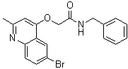 结构式 CAS# 1443139-14-7, 2-[(6-溴-2-甲基-4-喹啉基)氧基]-N-(苯基甲基)乙酰胺