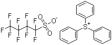 全氟丁基磺酸三苯基锍盐分子结构 (CAS 144317-44-2)