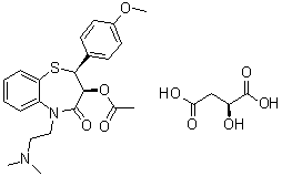 地尔硫卓苹果酸盐分子结构 (CAS 144604-00-2)